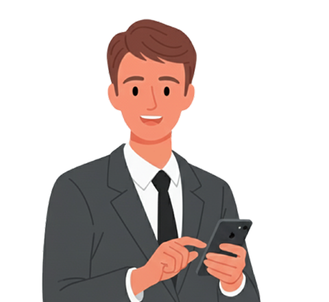 Business person pointing